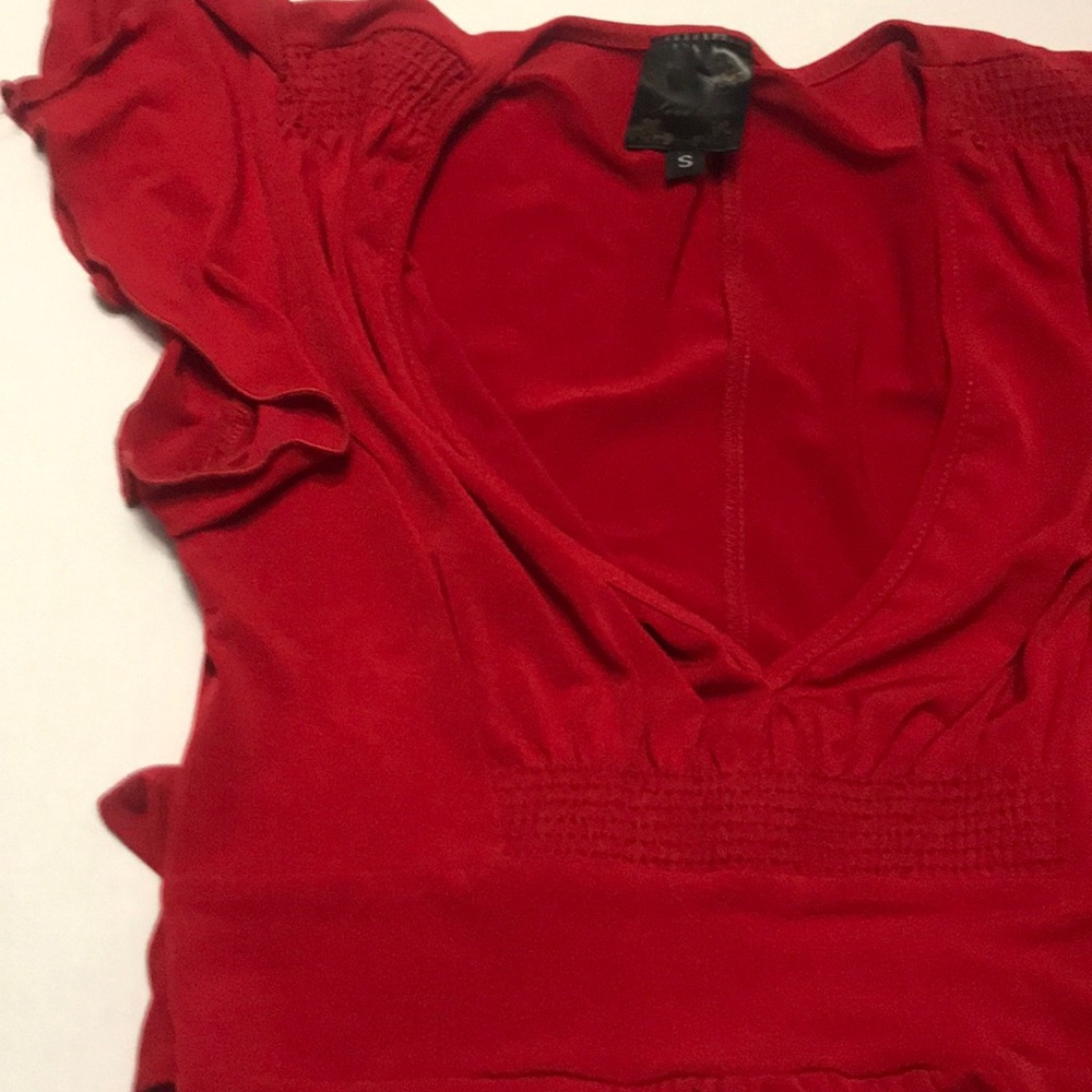 Red stretch blouse - Picture 3 of 3
